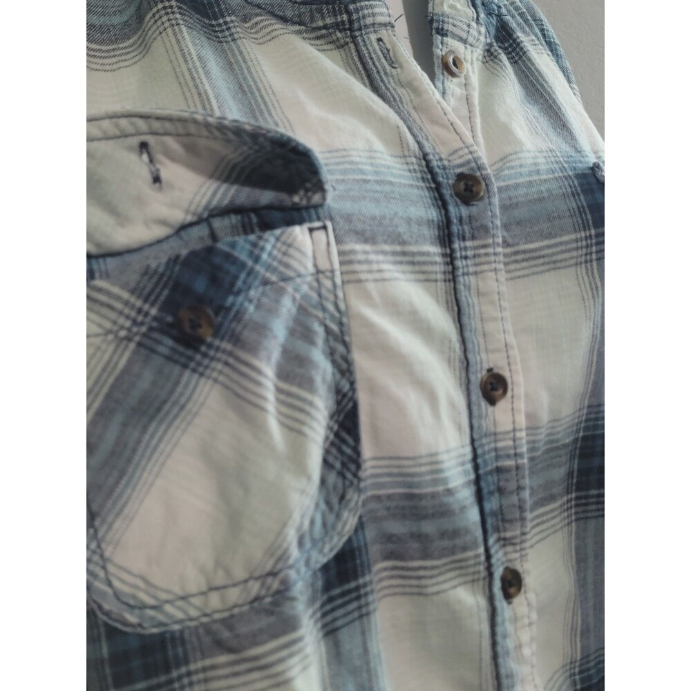 Carhartt XXL size 20 button front hoodie top tunic plaid pockets longsleeve - Picture 9 of 14